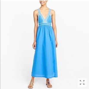 NWT J Crew Eyelet Maxi dress size Xs Turquoise